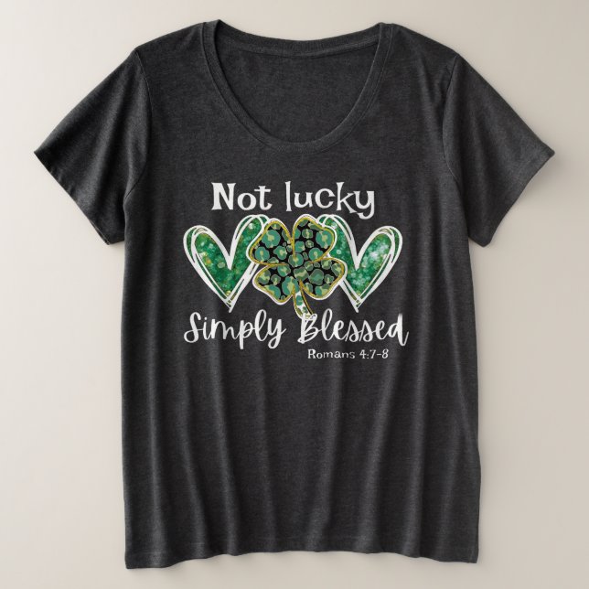 Saint Patricks Day Religieux Plus Taille Chemise (Design devant)