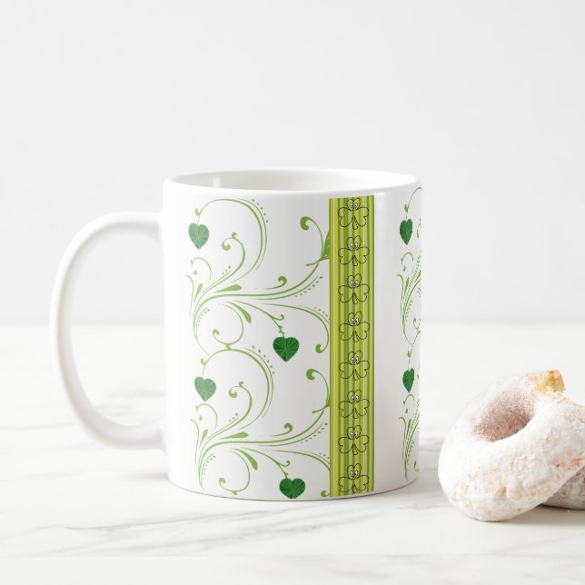 Saint Patrick's Day Tasse Kleeblatt (Mit Donut)