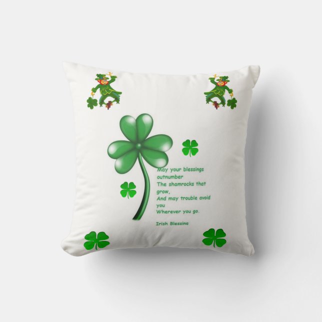 Saint Patrick's Day Throw Kissen (Vorderseite)
