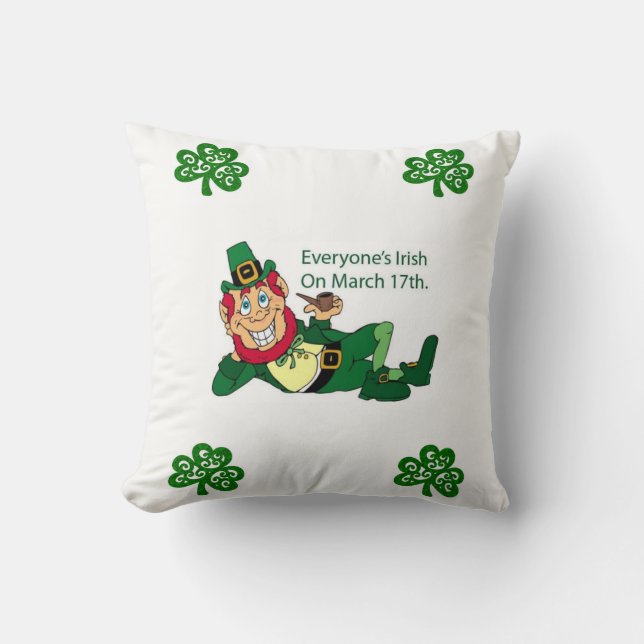 Saint Patrick's Day Throw Kissen (Vorderseite)