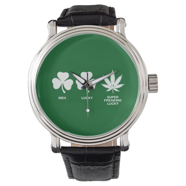 Saint Patricks Funny Party für Typ Armbanduhr (Vorderseite)