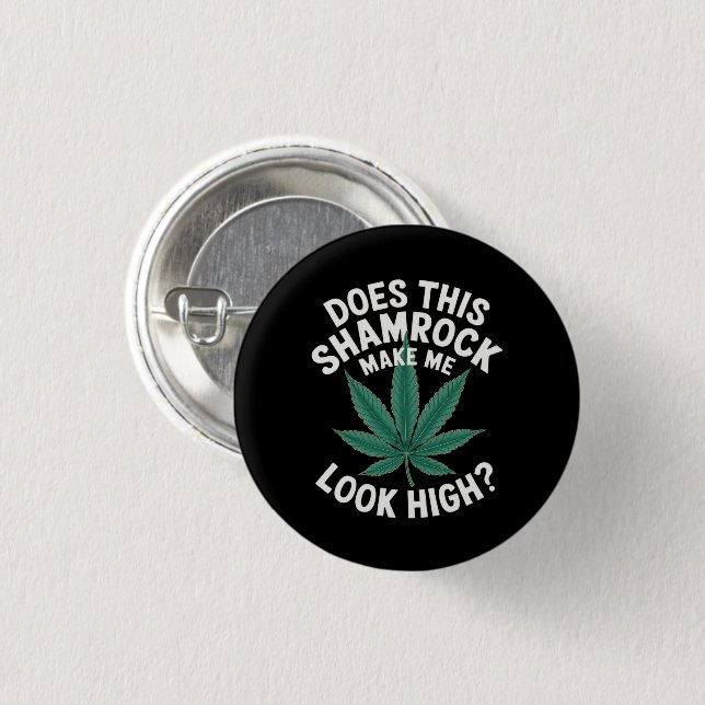 Saint Patricks Funny Party für Typ Große Parade Button (Vorne & Hinten)