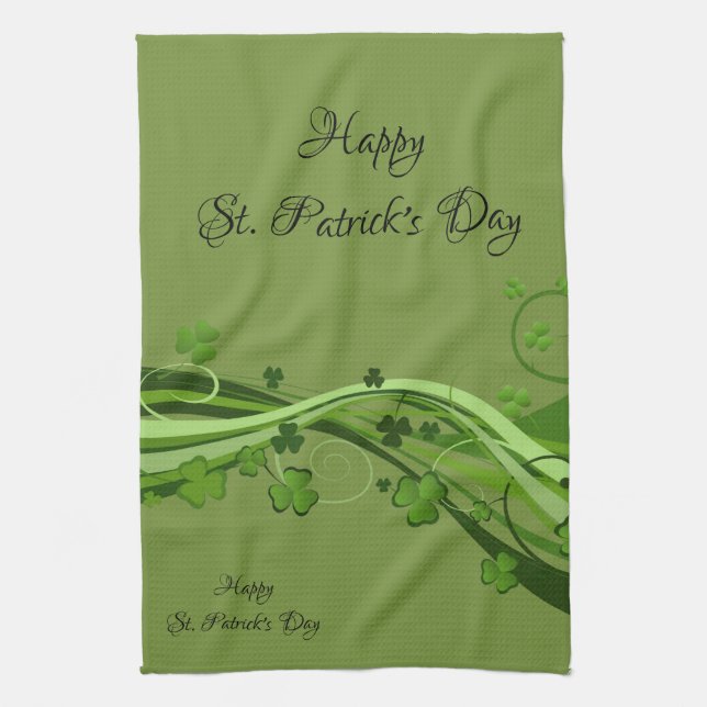 Saint Patrick's Kitchen Handtuch Floral Green (Vertikal)