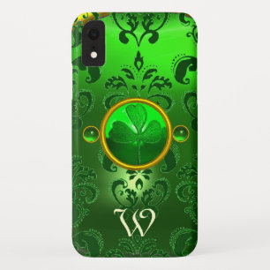 SAINT PATRICK'S KLEEBLATT GREEN DAMASK MONOGRAM Case-Mate iPhone HÜLLE