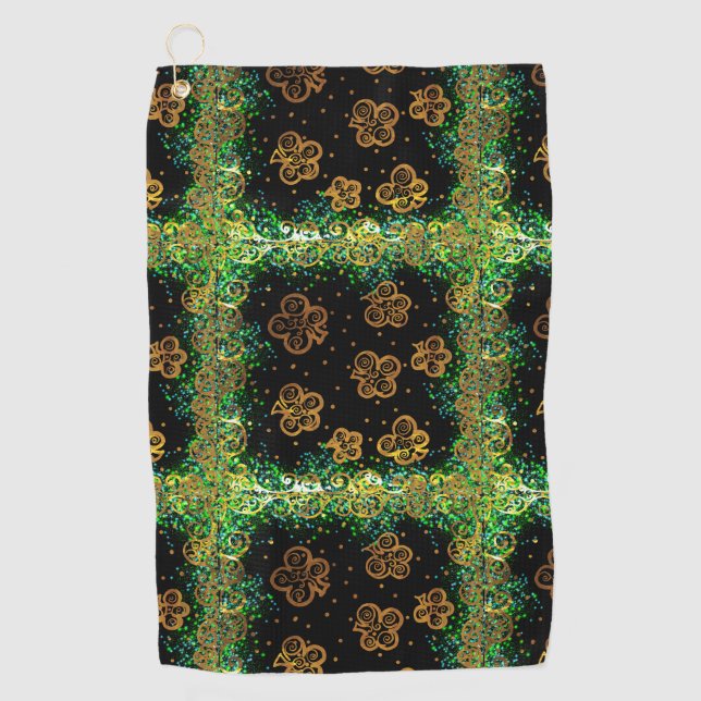 Saint Patty Art Golfhandtuch (Vorderseite)