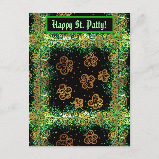 Saint Patty Art Postkarte (Vorderseite)