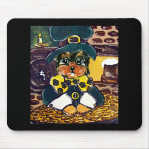 Saint Patty Yorkie Poo Mousepad