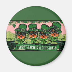 Saint Patty Yorkie Poos Magnet