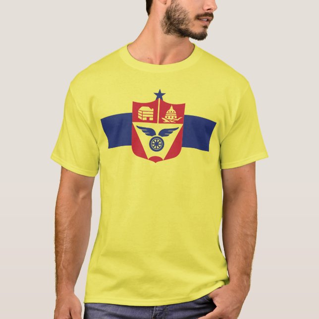 Saint Paul Flag Design Gelber T - Shirt (Vorderseite)
