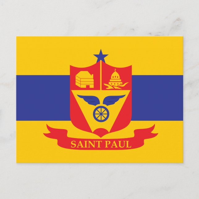 Saint Paul Flagge Postkarte (Vorderseite)