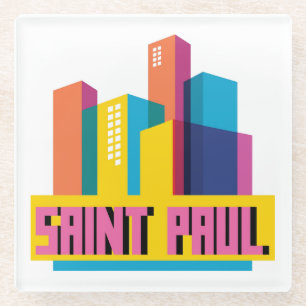 Saint Paul im Entwurf Glasuntersetzer
