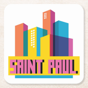 Saint Paul im Entwurf Rechteckiger Pappuntersetzer