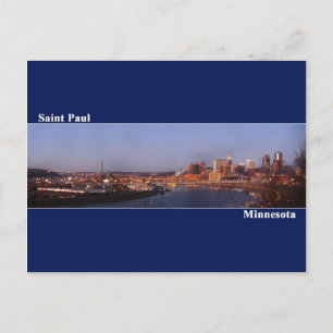 Saint Paul, Minnesota Post Card (Dunkelblau) Postkarte