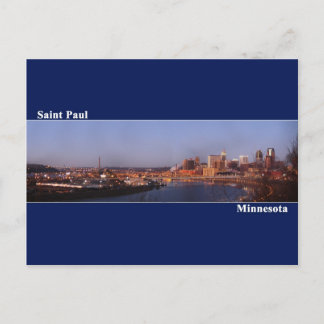 Saint Paul, Minnesota Post Card (Dunkelblau) Postkarte