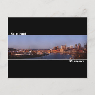 Saint Paul, Minnesota Post Card (schwarz) Postkarte