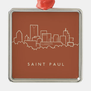 Saint Paul, Minnesota-Skyline Ornament Aus Metall