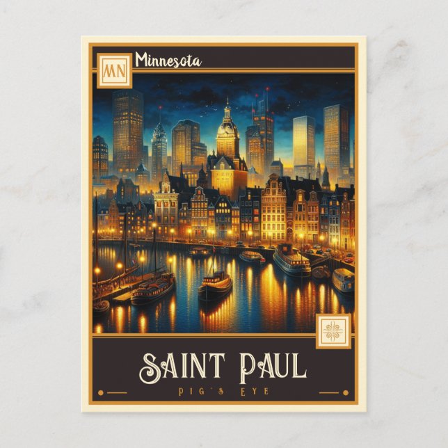 Saint Paul, Minnesota | VINTAG Postkarte (Vorderseite)