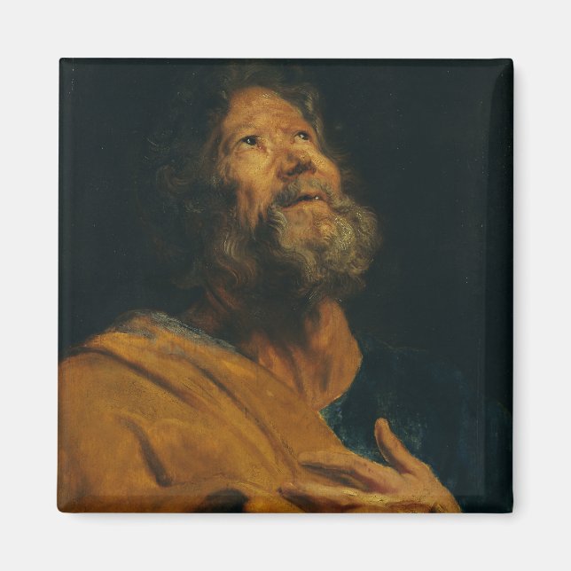 Saint Peter von Antoon van Dyck Magnet (Vorne)