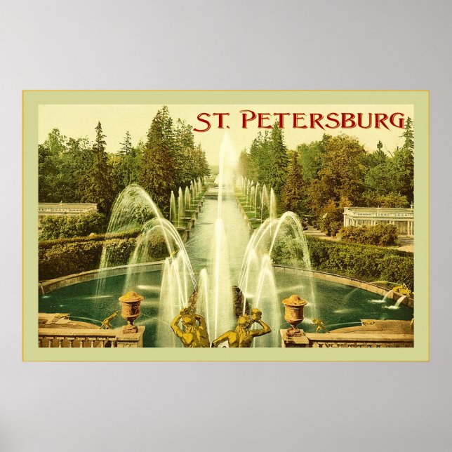 Saint-Pétersbourg ~ Poster Vintage voyage (Devant)