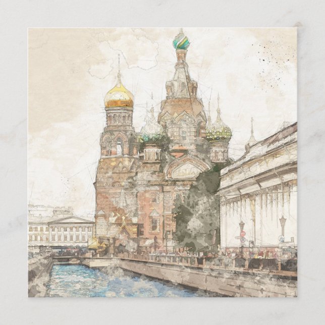 Saint-Pétersbourg, Russie Carte de conseil Mariage (Devant)