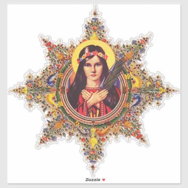 Saint Philomena Aufkleber (Blatt)