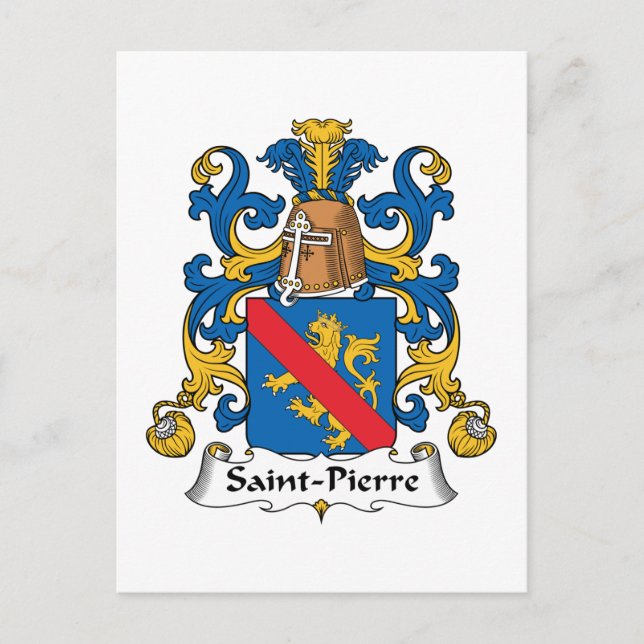 Saint-Pierre-Familienwappen Postkarte (Vorderseite)