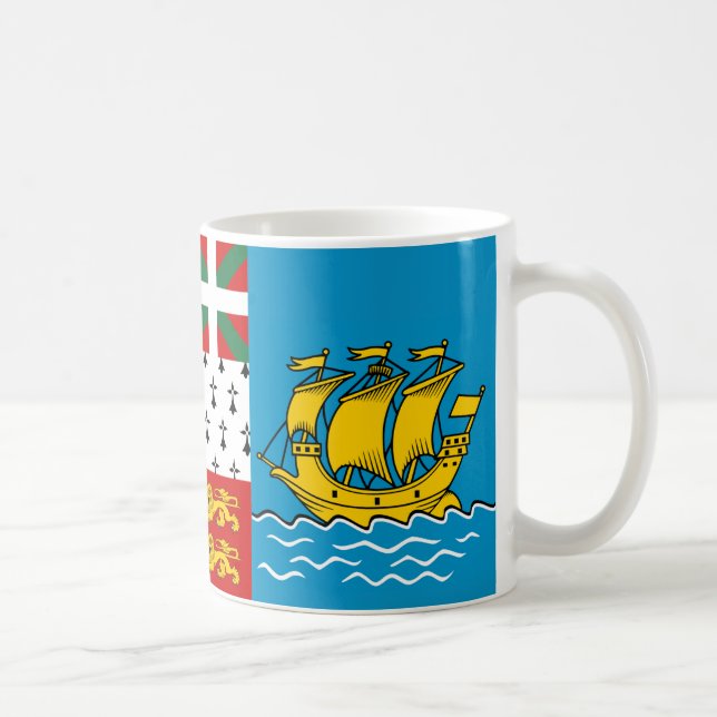 Saint Pierre und Miquelon Flag Keramik Kaffee Tass Kaffeetasse (Rechts)