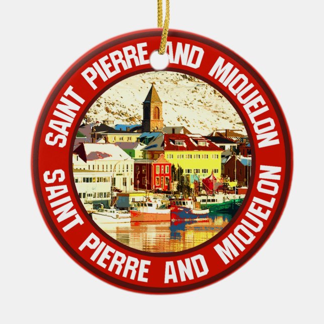 Saint Pierre und Miquelon Keramik Ornament (Vorne)