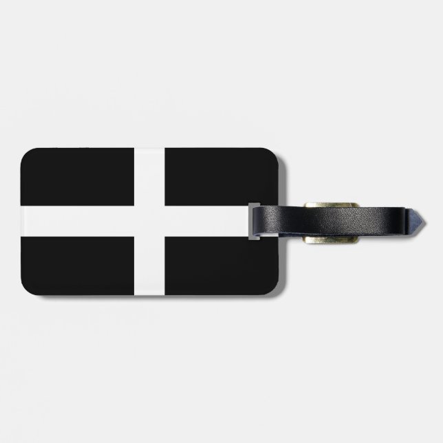 Saint Pirans Flag Of Cornwall Gepäckanhänger (Rückseite horizontal)