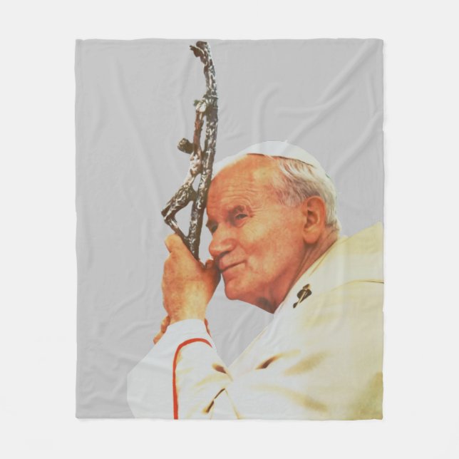 Saint Pope John Paul II Fleecedecke (Vorderseite)