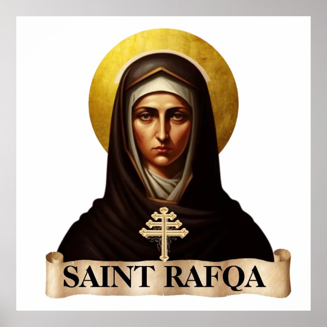 Saint Rafqa, Maronite Nun, 40" x 40" Poster (Vorne)