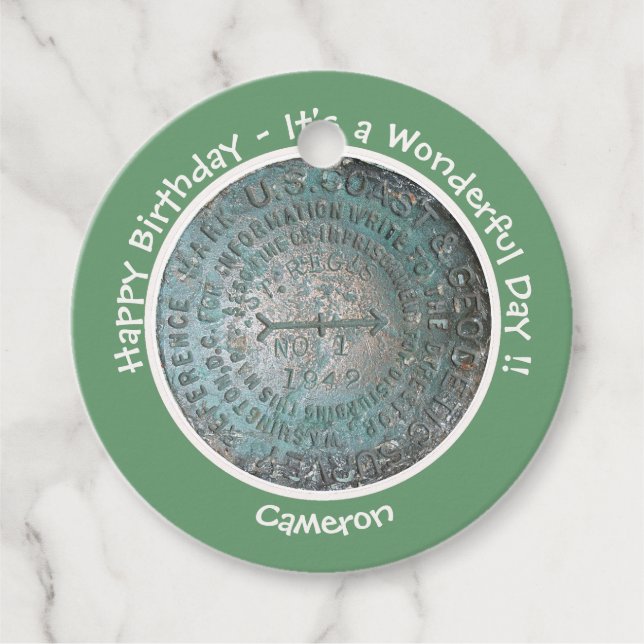 Saint Regis Mountain USGS Benchmark Party Items Geschenkanhänger (Vorderseite)