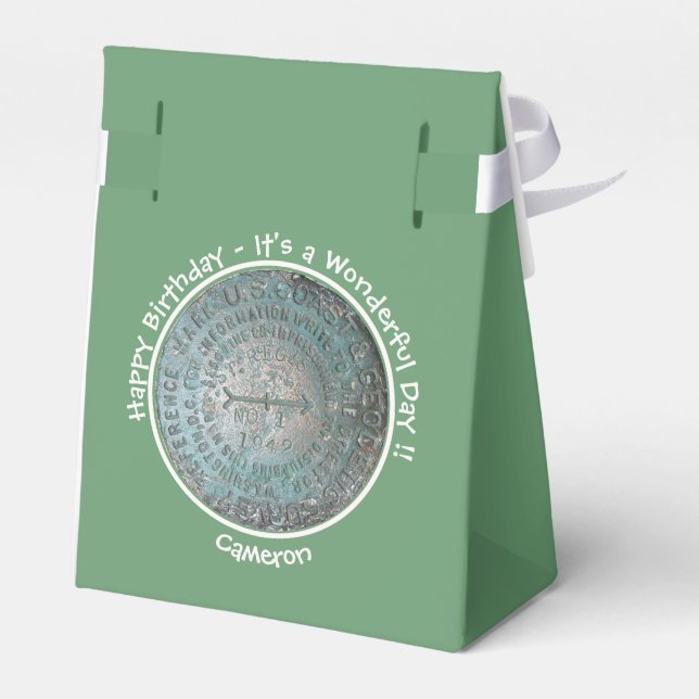 Saint Regis Mountain USGS Benchmark Party Items Geschenkschachtel (Rückseite)