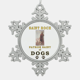 SAINT ROCH SCHNEEFLOCKEN Zinn-Ornament