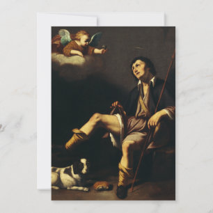 Saint Roch und Angel von Typ François Einladung