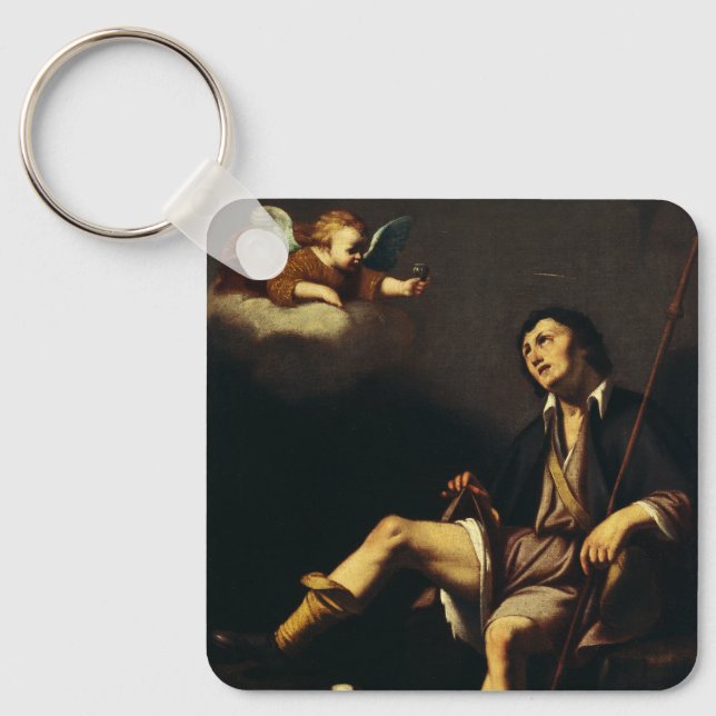 Saint Roch und Angel von Typ François Schlüsselanhänger (Vorderseite)