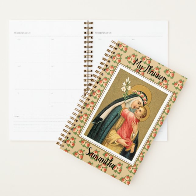Saint Rose de Lima et le Christ Enfant (M 023) (Devant avec enveloppe)