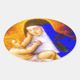 SAINT ROSE OF LIMA OVALER AUFKLEBER
