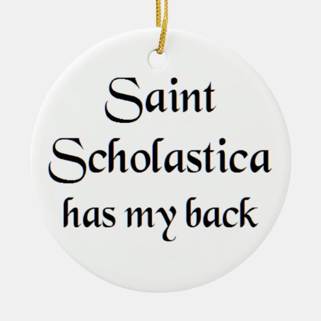 saint scholastica coffee mug keramik ornament (Vorne)