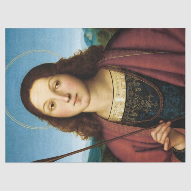 Saint Sebastian, San Sebastiano, Raphael Seidenpapier (Vorderseite)