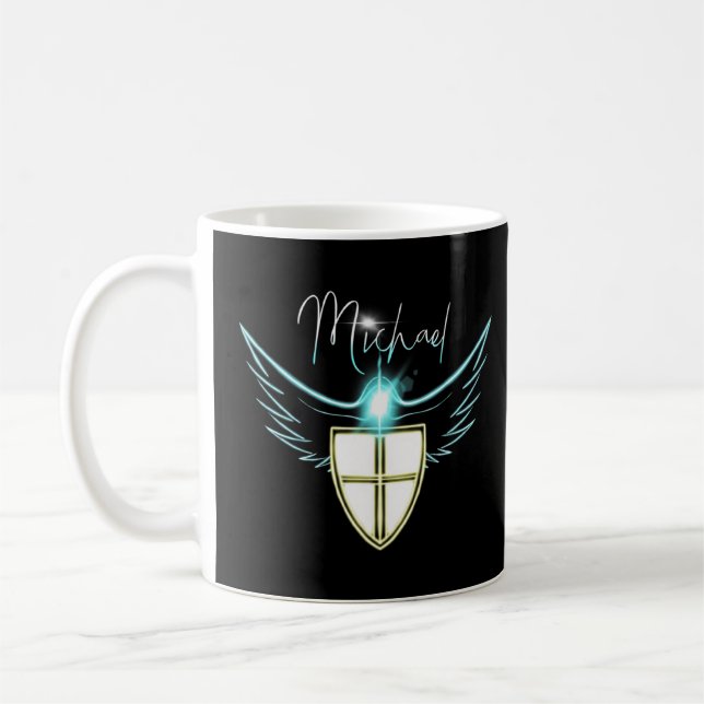 Saint St Michael Katholische Erzengel Angel Kaffeetasse (Links)