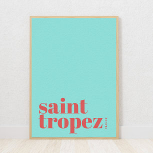 Saint St. Tropez Frankreich modernes Stadtplakat Poster