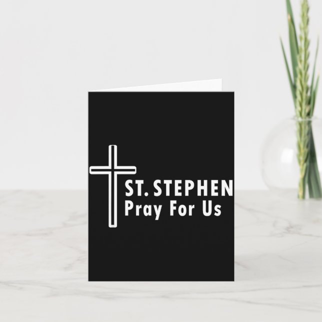 Saint Stephen Pray For Us Protor Confirmations  Karte (Vorderseite)