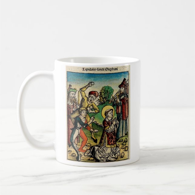 Saint Stephen Protomartyr First Martyr Kaffeetasse (Links)