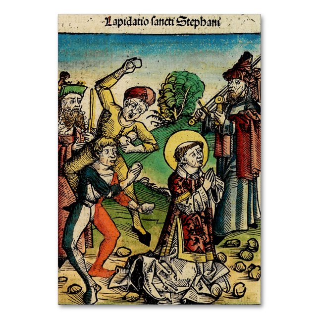 Saint Stephen Protomartyr First Martyr Tischnummer (Vorderseite)