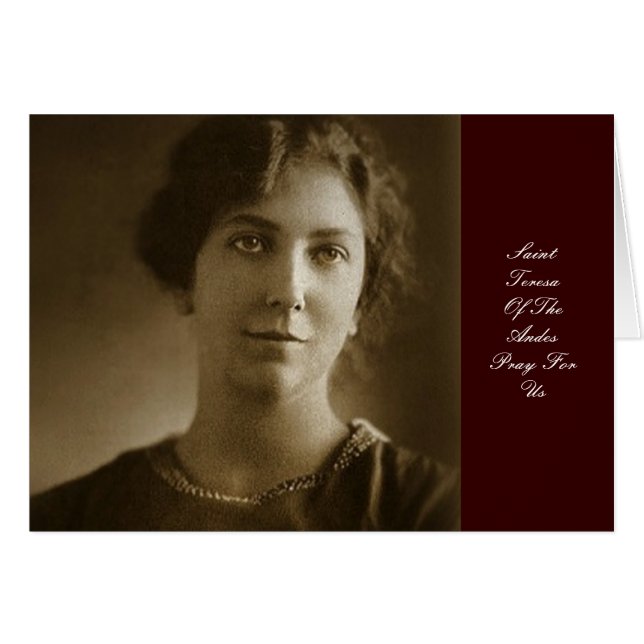 SAINT TERESA DER ANDES PRAY FÜR UNS (Vorderseite (Horizontal))