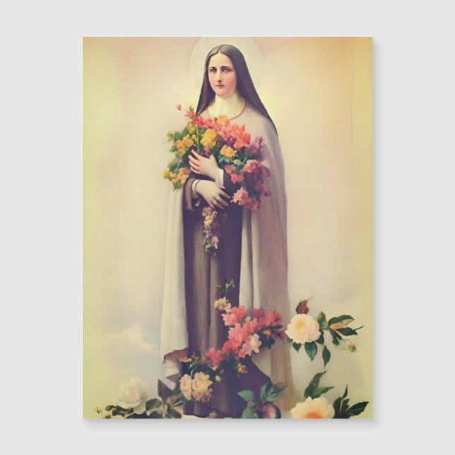 Saint-Thérèse de Lisieux carte magnétique sainte (Devant)