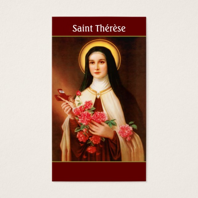 Saint Thérèse de Lisieux Cartes de prière (Devant)
