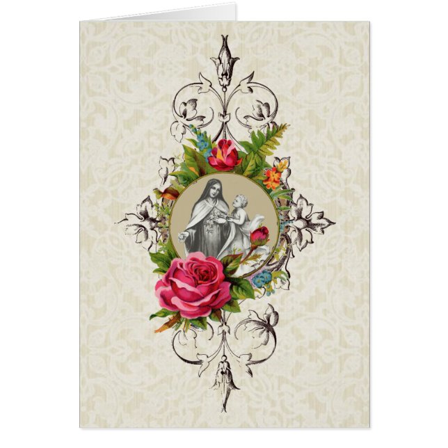 Saint-Thérèse Enfant Jésus Rose Prière religieuse (Devant)