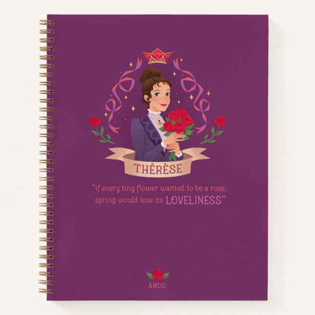 Saint Thérèse Lisieux Spiral Notebook Notizbuch (Vorderseite)